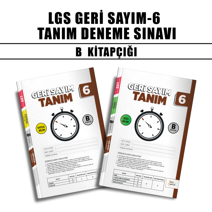 GERİ SAYIM TANIM 08.SINIF DENEME SY/SZ 6-B - 2024